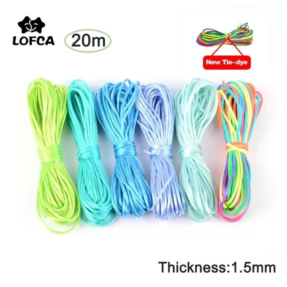 Ribbon Wired Satin - 20m/lot DIY nylonkoordjes 1,5 mm speenclipketting