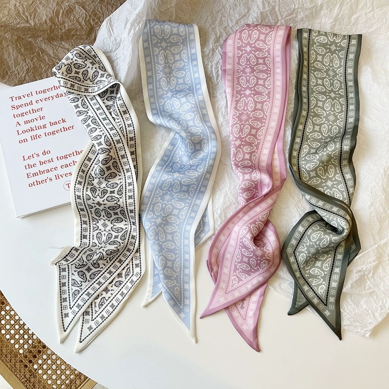Ribbon Wired Satin - Set Serie Zijde Satijn Sjaal Vrouwen