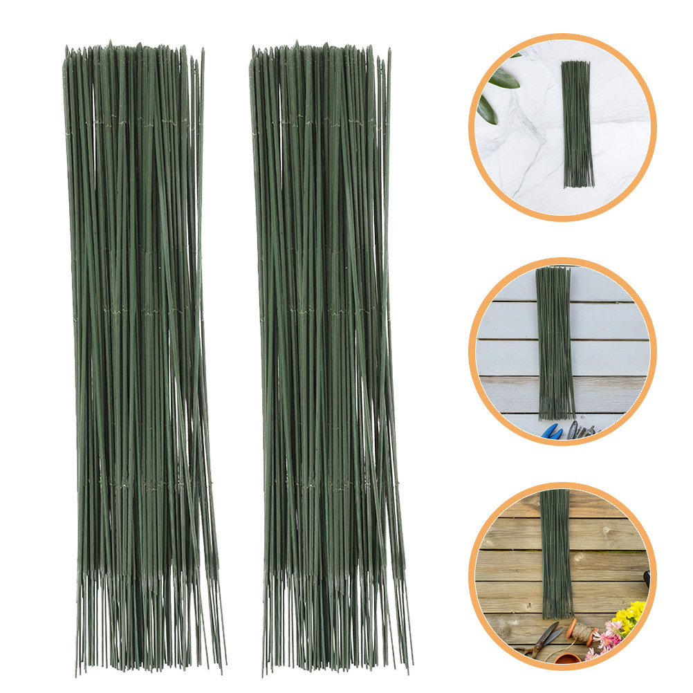 Wire Stem Florist - 100 stuks groene bloemistendraad, stevige flexibele