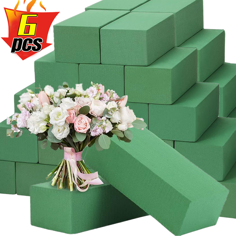 Floral Foam Oasis - 6/1PCS Bloemschuimblokken Rechthoek Groen Kunstmatige Droge
