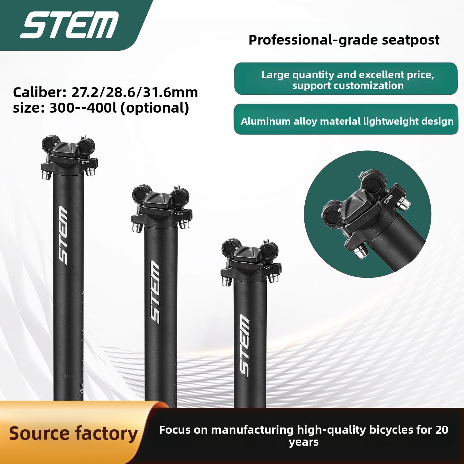 Stem Extender Tube - STEM Mountainbike Zadelstang Aluminium Zadelbuis Gesmeed