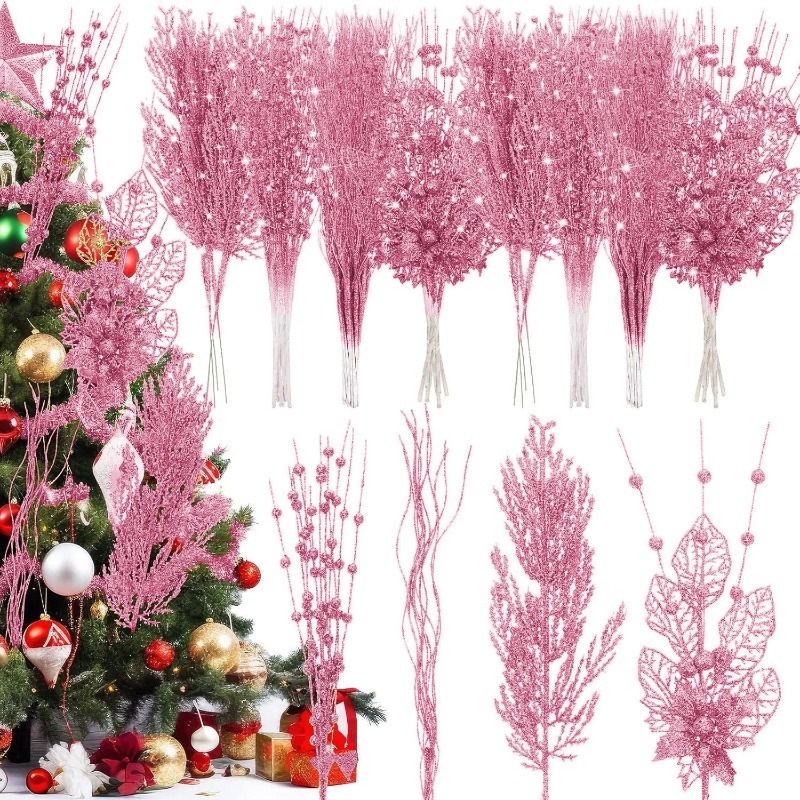 12 stuks roze kerstboom decora - Florist Supply Bulk recensie en prijs