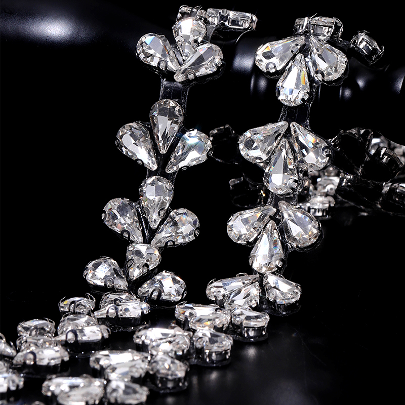 1Yard Crystal Rhinestone Borde - Ribbon Wired Satin recensie en prijs