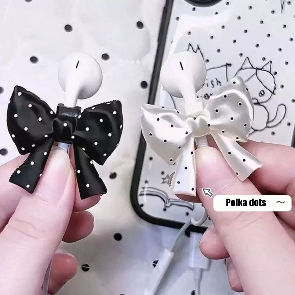 Satijnen lint strik oortelefoo - Ribbon Wired Satin recensie en prijs